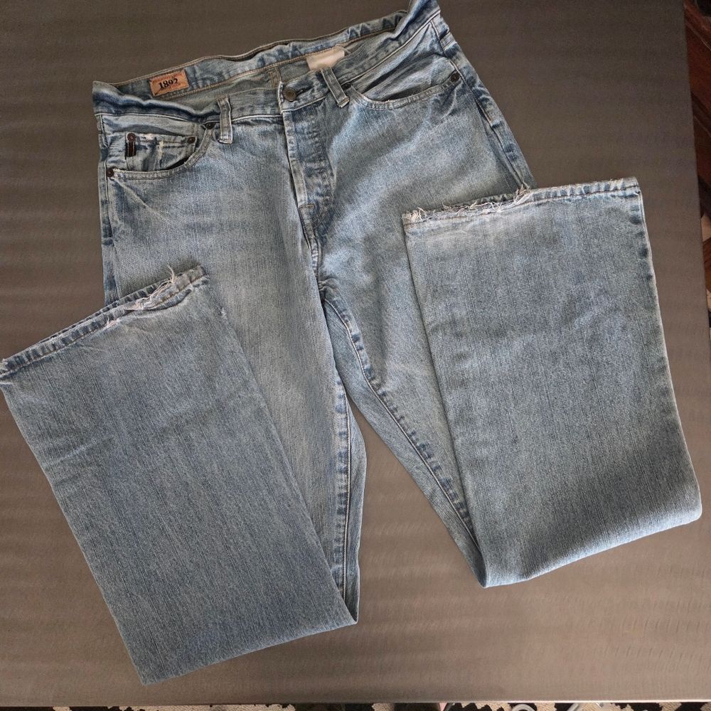 Vintage Y2K  Abercrombie & Fitch AF Flare Denim Jeans Light Wash Blue 31